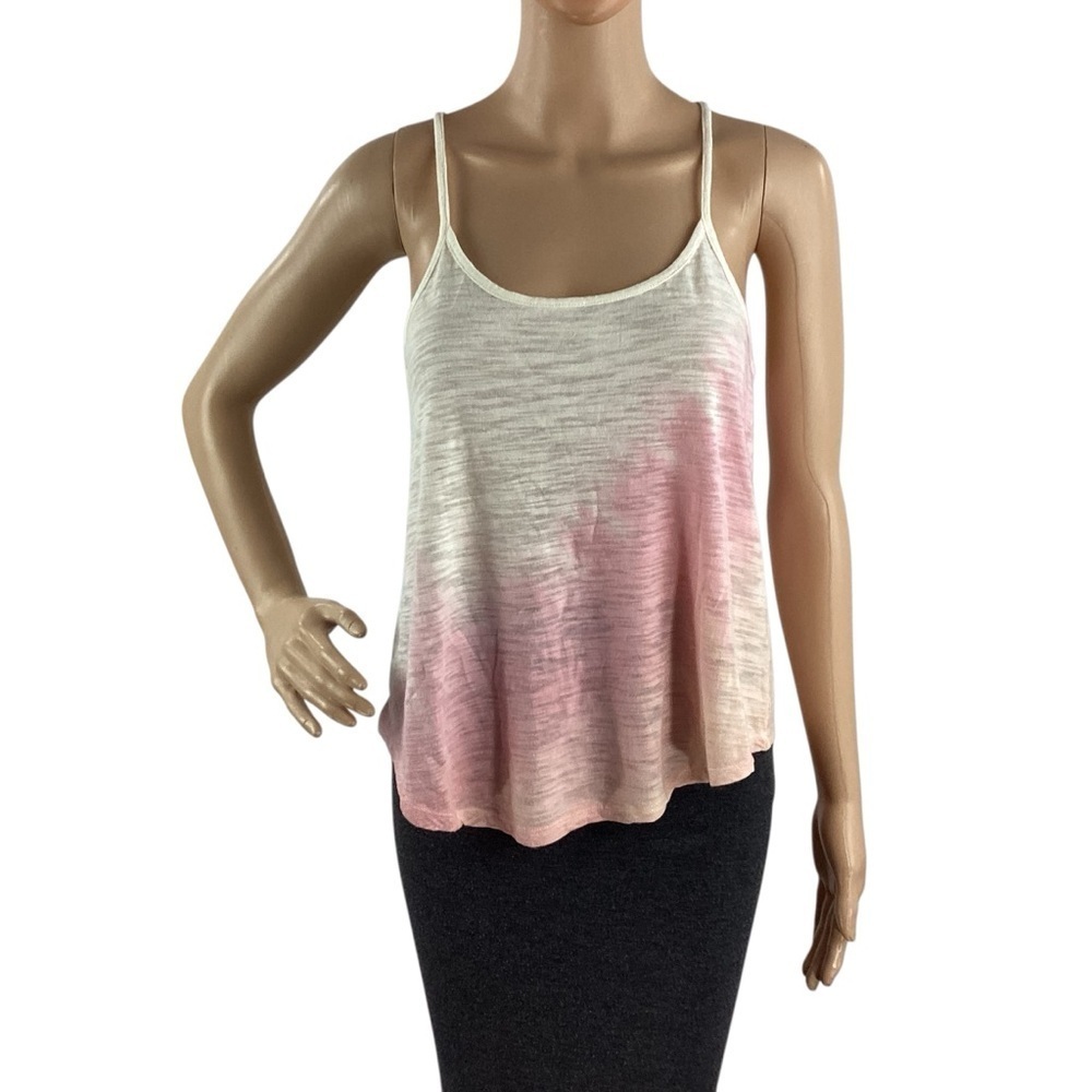 Chaser Pink White Ombre Racerback Tank Top Size S